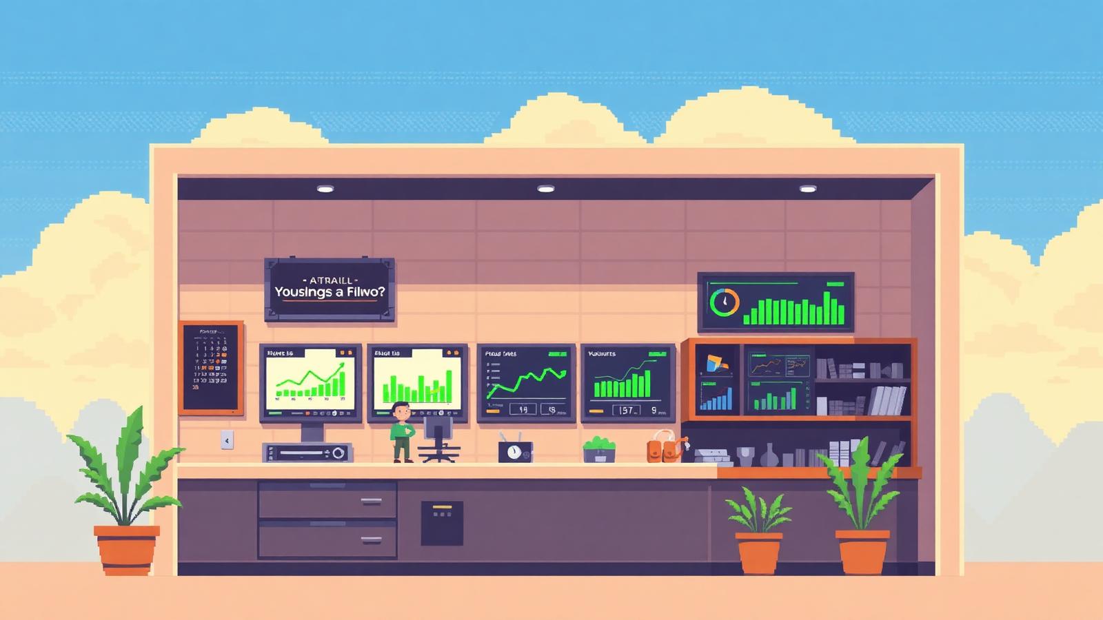 MicroBiz OS — pixel-art preview